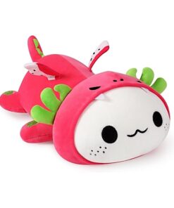 Axolotl Kuscheltier Drachenfrucht rot 50 cm