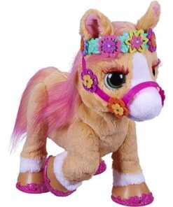 FurReal Hasbro Cinnamon, Mein stylisches Pony, 80 Plus Geräusche, Reaktionen, 26 Accessoires, Elektronisches Tierchen ab 4 Jahren