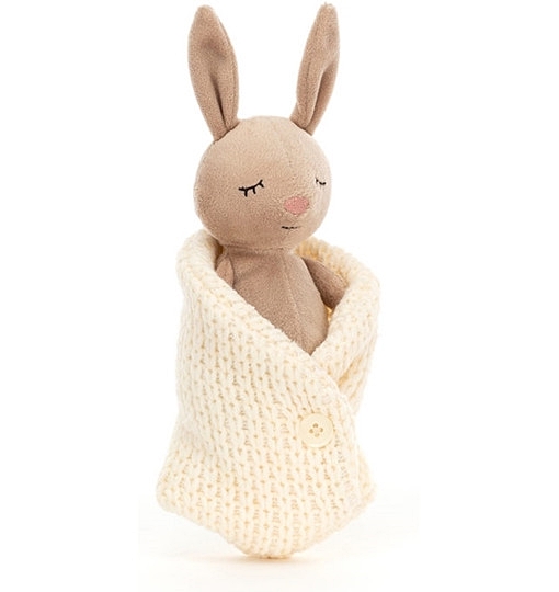 Jellycat Kuscheliger Hase in cremefarbener Decke 18 cm