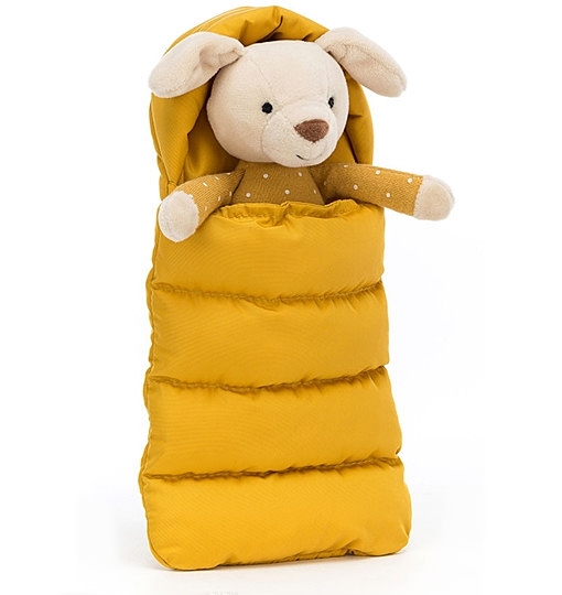 Jellycat Kuscheltier Kuscheliger Welpe mit Schlafsack 23cm