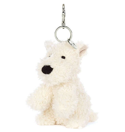Jellycat Schlüsselanhänger Munro Scottie weiß 10cm