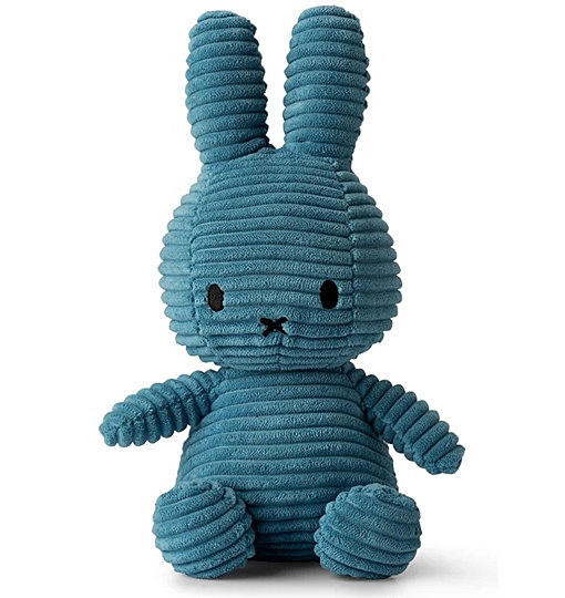MIFFY Kuscheltier Hase Cordsamt Aviator blau 24 cm
