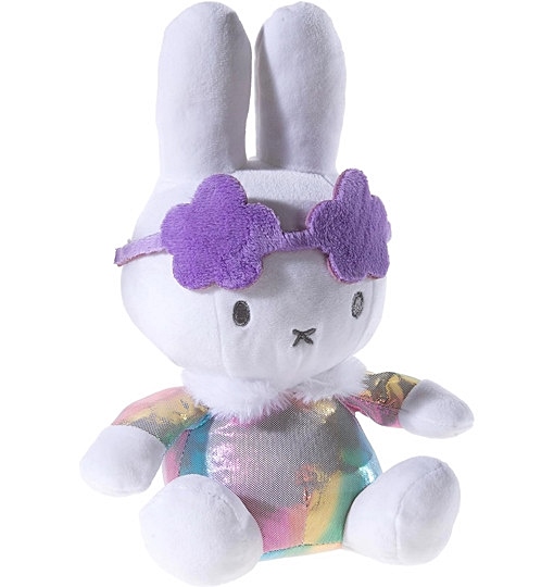 MIFFY Plüschfigur Hase mit lila Schlafmaske 25 cm