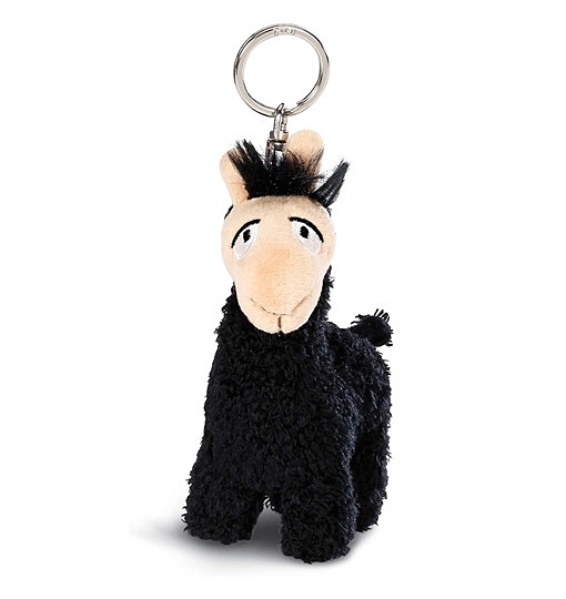 NICI 43570 Schlüsselanhänger Lama Lorenzo, 10 cm, schwarz