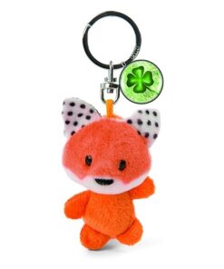 NICI 47534 Schlüsselanhänger Fuchs Plüsch 7cm Kleeblatt-Symbol