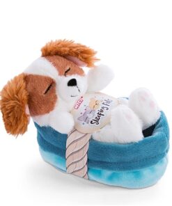 NICI 47890 Kuscheltier Körbchen 12 cm – Sleeping Pets Plüschtier Cocker Spaniel für Mädchen, Jungen & Babys – Stofftier Hund zum Kuscheln, Spielen & Schlafen – Gemütliches Schmusetier, braun
