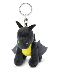 NICI 47992 Schlüsselanhänger Drache Dragor schwarz-gelb 9cm stehend Dragonia