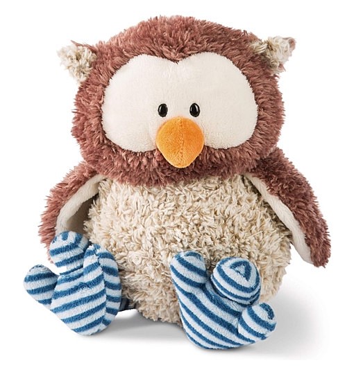 NICI Kuscheltier Eule Oscar mit drehbarem Kopf braun 35 cm 48078