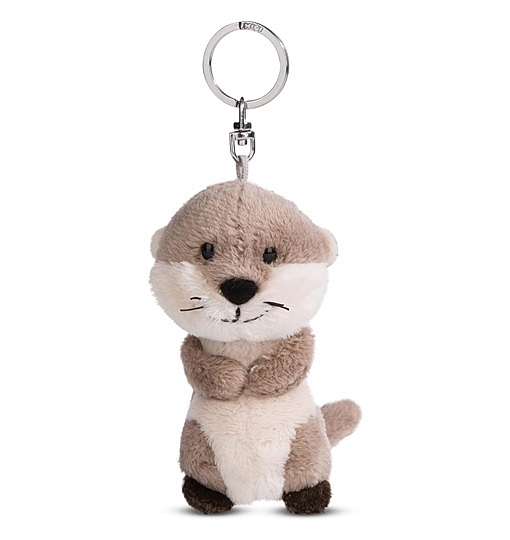 NICI 49142 Schlüsselanhänger Otter Oda 10cm grau-Nachhaltiger Begleiter Kuscheltieranhänger mit Schlüsselring für Schlüsselband, Schlüsselbund & Schlüsselhalter