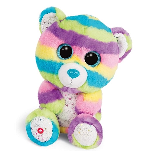 NICI Glubschis Das Original – Glubschis Bär Captain Cool 25 cm – Kuscheltier Teddy-Bär mit großen Augen – Flauschiges Plüschtier mit großen Glitzeraugen – Schmusetier für Kuscheltierliebhaber –