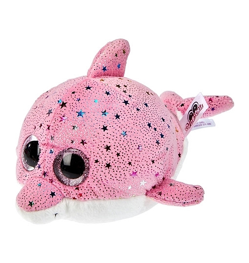 NICI Glubschis Das Original – Glubschis Delfin Delfina 15 cm – Kuscheltier Delfin mit großen Augen – Flauschiges Plüschtier mit Glitzeraugen