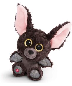 NICI Glubschis Das Original – Glubschis Fledermaus Baako 15 cm – Kuscheltier Fledermaus mit großen Augen – Flauschiges Plüschtier mit großen Glitzeraugen – Schmusetier für Kuscheltierliebhaber