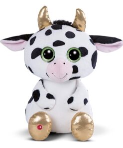 NICI Glubschis Das Original – Glubschis Kuh Moolon 45cm I sitzende Kuh mit großen Glitzeraugen I Schmusetier für Kuscheltierliebhaber – 47828