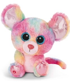 NICI Glubschis Das Original – Glubschis Maus Candypop 25 cm – Kuscheltier Maus mit großen Augen – Flauschiges Plüschtier mit großen Glitzeraugen – Schmusetier für Kuscheltierliebhaber – 45567
