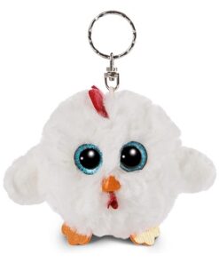 NICI Glubschis Schlüsselanhänger Huhn Henlou weiß 9 cm 47663
