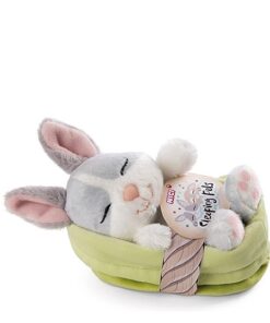 NICI Kuscheltier Hase grau 12 cm – Stofftier aus weichem Plüsch, niedliches Plüschtier im Körbchen zum Kuscheln und Spielen, für Kinder & Erwachsene, 48706, tolle Geschenkidee, hellgrau