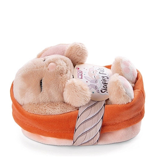 NICI Kuscheltier Hase karamell 12 cm – Stofftier aus weichem Plüsch, niedliches Plüschtier im Körbchen zum Kuscheln und Spielen, für Kinder & Erwachsene, 48708, tolle Geschenkidee