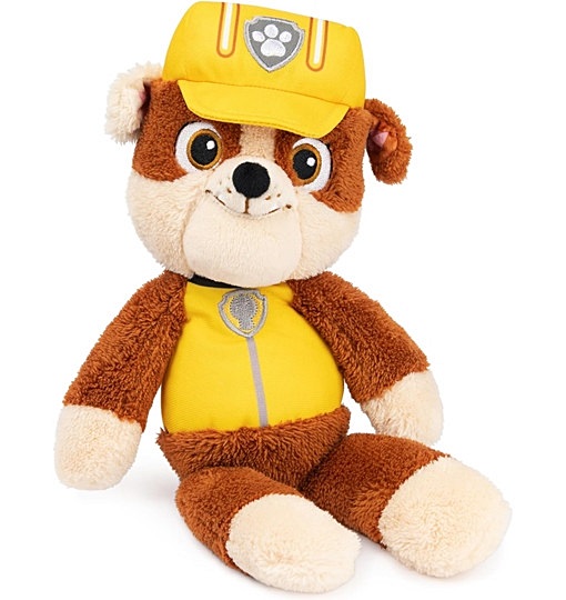 PAW Patrol Schlenkerplüsch Rubble Kuscheltier aus Frottee 30 cm