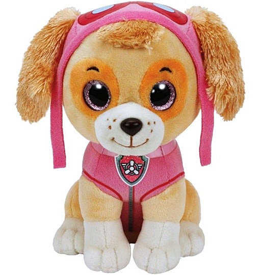 PAW Patrol Skye Plüsch Figur mit Glitzeraugen Softwool 24 cm