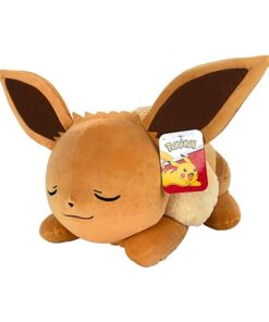 Pokémon Evoli Kuscheltier PKW0222 - 45cm Schlafendes Plüsch offizielles Pokémon Plüsch