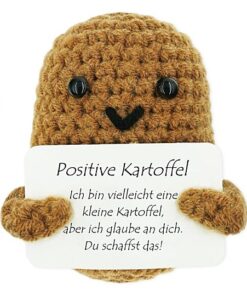 Positive Potato Kreative Strickwolle Kartoffel Glücksbringer 7 cm Deutsch