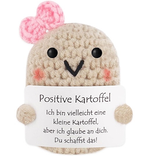 Positive Potato Kreative Strickwolle Kartoffel Mutmacher 8.5 cm Deutsch