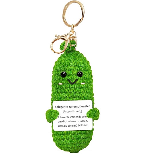 Positive Potato als Kreative Positive Saure Gurke Schlüsselanhänger 7 cm Deutsch