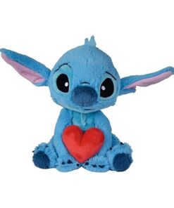 Simba Disney Stitch Kuscheltier mit Herz 25 cm offizielles Disney Produkt