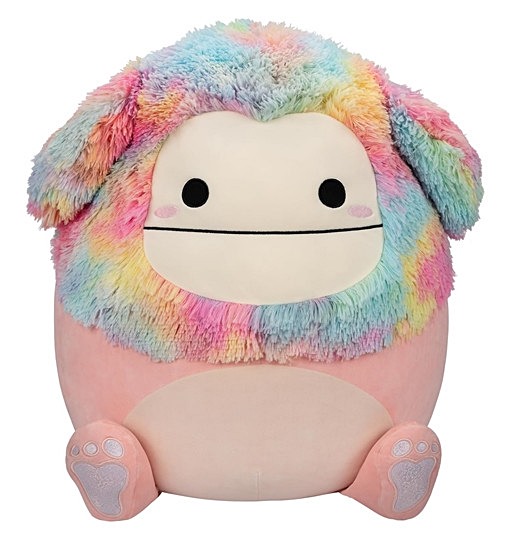 Squishmallows Diane Pfirsich Bigfoot mit Regenbogenhaaren 50 cm SQCR02138 Offizielles Kuscheltier