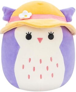 Squishmallows Holly die Eule mit Sonnenhut 19 cm SQCR05400 Offizielles Kuscheltier