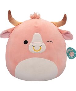 Squishmallows Howland der pfirsichfarbene Stier 40 cm SQCR05472 Offizielles Kuscheltier
