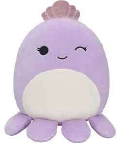 Squishmallows Violet der Oktopus mit Krone 19 cm SQCR02398 Offizielles Kuscheltier