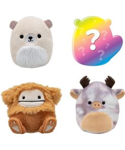 Squishville SQM0326-4er Pack Bergwelt Squad, superweiche Mini-Squishmallows, 5cm Plüschfiguren