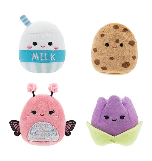 Squishville SQM0471-4er Pack Traumpaar Squad, superweiche Mini-Squishmallows, 5cm Plüschfiguren