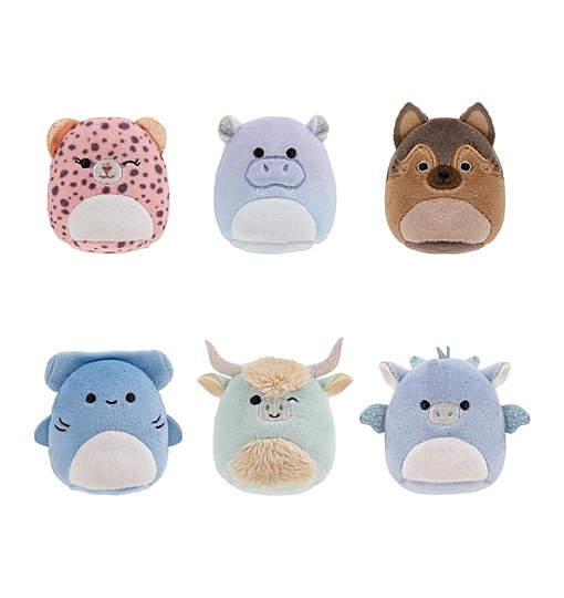 Squishville SQM0473-6er Pack Hochschul Squad, superweiche Mini-Squishmallows, 5cm Plüschfiguren