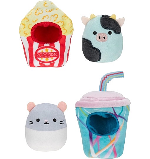 Squishville SQM0514 - Accessoire Set - Film Marathon, superweiche Mini-Squishmallows, 5cm Plüschfiguren mit Zubehör