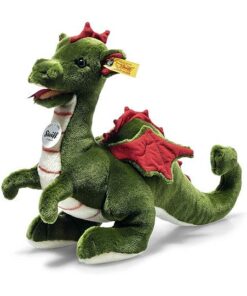 Steiff 067198 Rocky Drache - 32 cm - Kuscheltier - Gruen stehend