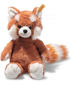 Steiff 075537 Soft Cuddly Friends Benji Roter Panda, Ginger, 28cm