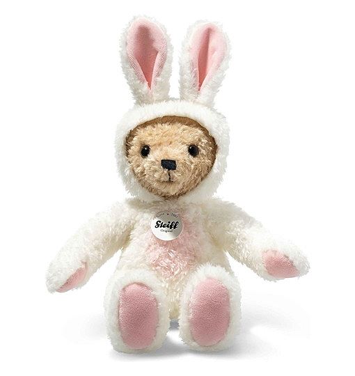 Steiff 114052 Hoodie-Teddybär Hase, Whisper White, 27cm