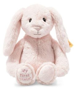 Steiff 242106 Soft Cuddly Friends My first Hoppie Hase - 26 cm - Kuscheltier für Babys - rosa