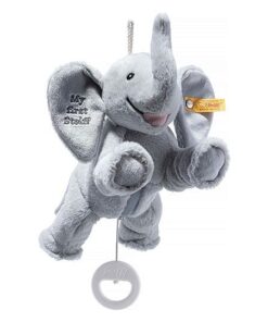 Steiff 242731 Soft Cuddly Friends My First Ellie Elefant Spieluhr, Gray Violet, 25cm