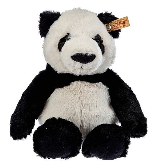 Steiff 75650 Soft Cuddly Friends Ming Panda-27 cm-075650 weiß schwarz