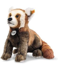 Steiff Bendi Roter Panda, Original Plüschtier 30 cm, Wildtier Plüschpanda sitzend, rotbraun 024443