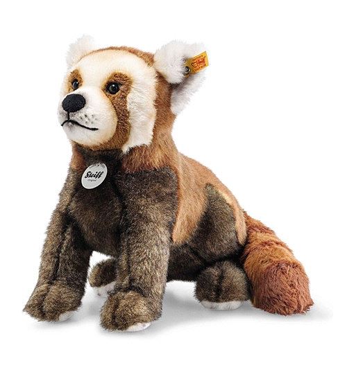 Steiff Bendi Roter Panda, Original Plüschtier 30 cm, Wildtier Plüschpanda sitzend, rotbraun 024443