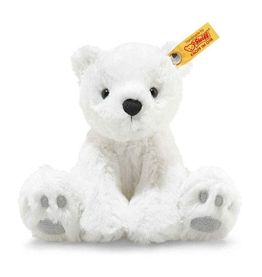 Steiff Kuscheltier Eisbär Lasse, Süßes Stofftier, Jungen, Mädchen & Babys ab 0 Monaten, Soft Cuddly Friends, Plüschtier 18 cm klein, 062629
