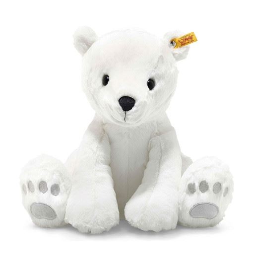 Steiff Kuscheltier Eisbär Lasse, Süßes Stofftier, Jungen, Mädchen & Babys ab 0 Monaten, Soft Cuddly Friends, Plüschtier 35 cm klein, 062643
