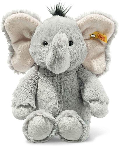 Steiff Kuscheltier Elefant Ella, Soft Cuddly Friends, Plüschtier 30 cm, Grau, 064982