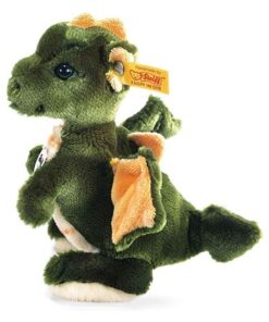 Steiff Raudi Drachenjunge - 17 cm - grün orange 015076