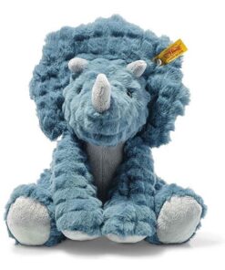 Steiff Soft Cuddly Friends Dixi Triceratops, Petrol, 28 cm