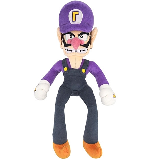Super Mario Plüsch Figur Waluigi 34 cm Offizielles Kuscheltier